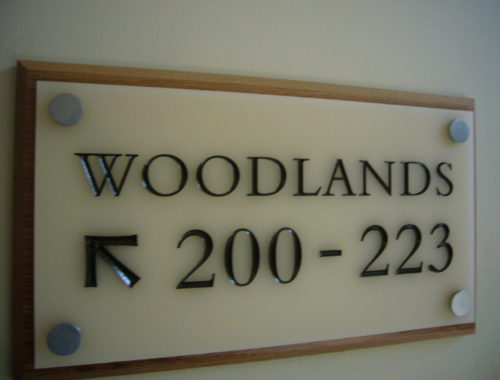 engraved with an oak backboard